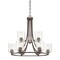 Designers Fountain Liam 9 Light Contemporary Satin Copper Bronze with Clear Glass Shades Chandelier For Dining Rooms 93089-SCB - alternate 1